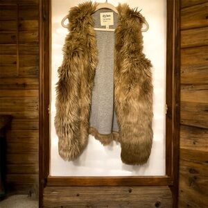 Dylan Shaggy Faux Fur Vest in Rich Brown